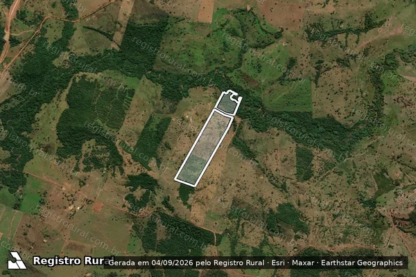 Imagem de satélite de LOTE 65 DO -PA GERALDO P. ANDRADE em JUSCIMEIRA - MT