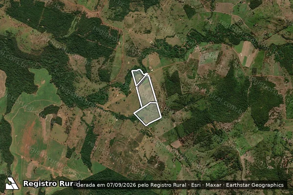 Imagem de satélite de LOTE 94 DO -PA GERALDO P. ANDRADE em JUSCIMEIRA - MT