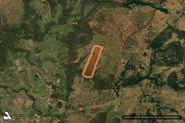 Imagem de satélite de LOTE 10 DO P.A DOIS IRMÃOS em GUIRATINGA - MT