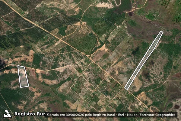 Imagem de satélite de LOTE 2 - PARTES 1 E 2 em ITAPORANGA D'AJUDA - SE