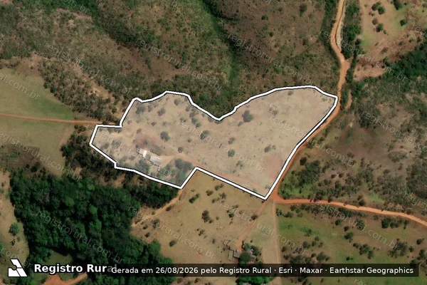 Imagem de satélite de Fazenda Paraíso das Pedras em PRATINHA - MG