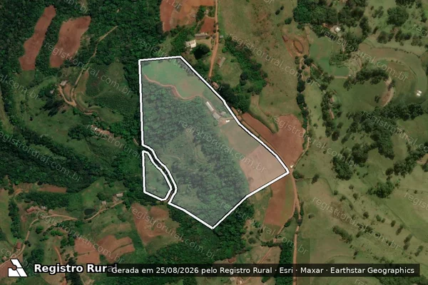 Imagem de satélite de P.A. BARRA ESCONDIDA Lote 30 em SÃO JOSÉ DO CEDRO - SC