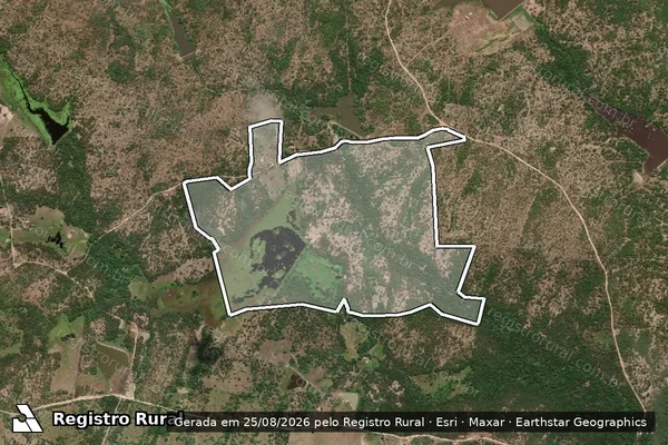 Imagem de satélite de SITIO RUDADO em JAGUARETAMA - CE