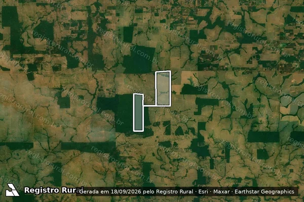 Imagem de satélite de FAZENDA SANTA IZABEL III em ALTA FLORESTA D'OESTE - RO