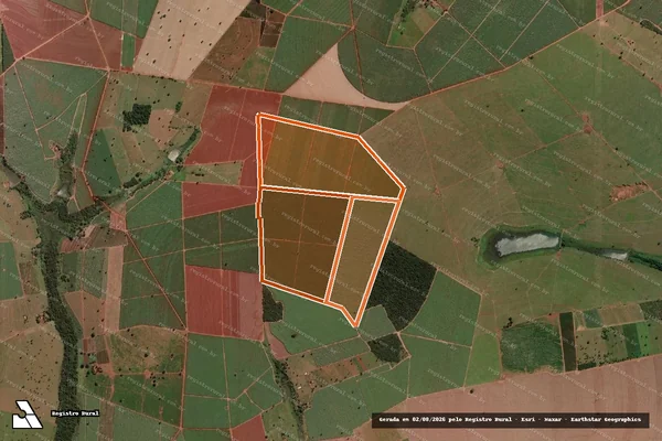 Imagem de satélite de FAZENDA CERRADÃO - MATO PRETO 10 em FRUTAL - MG