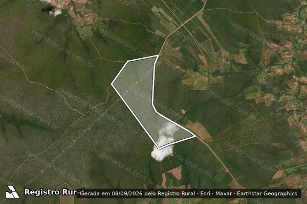Imagem de satélite de FAZENDA FONTE NOVA GLEBA A LOTE 3 em BARREIRAS - BA