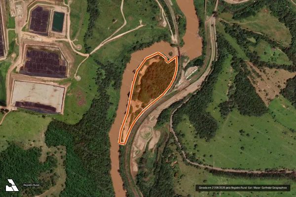 Imagem de satélite de Ponte das Aimoreiras em BRUMADINHO - MG
