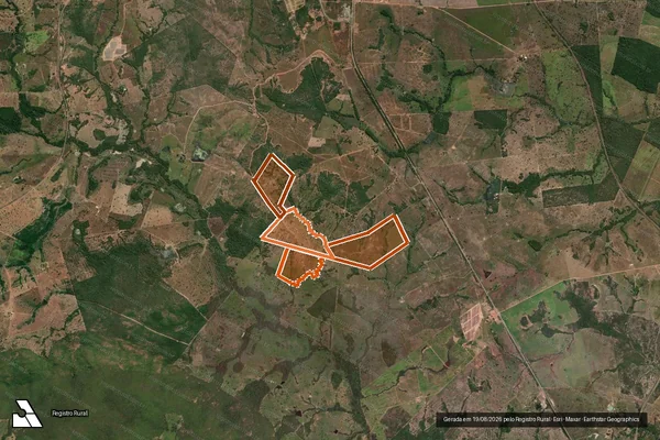Imagem de satélite de SITIO 4R PARCELA 01 em PORANGATU - GO