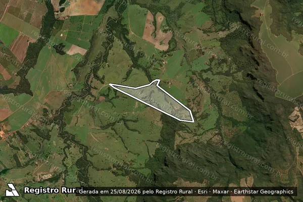Imagem de satélite de FAZENDA CAMPINAS III em RIO VERDE DE MATO GROSSO - MS