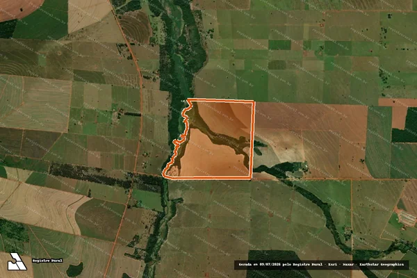 Imagem de satélite de FAZENDA DOIS IRMAOS-MAT 23306 em ITAÚNA DO SUL - PR