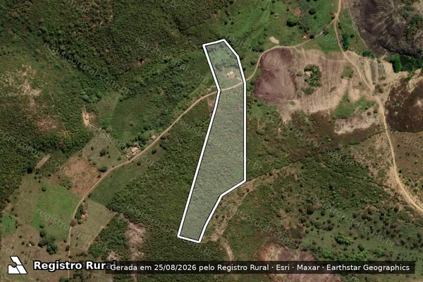 Imagem de satélite de FAZ.BRACO ESQ. SITIO BRILHO DO SOL em MEDINA - MG