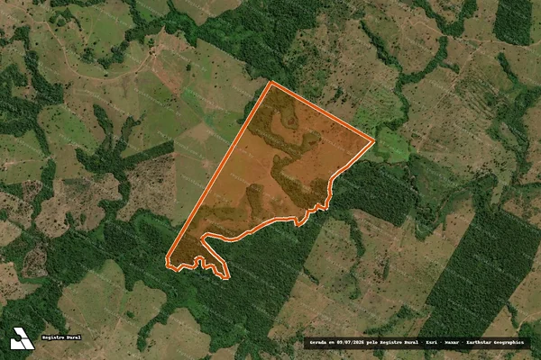 Imagem de satélite de FAZENDA BARRA BONITA em BANDEIRANTES DO TOCANTINS - TO