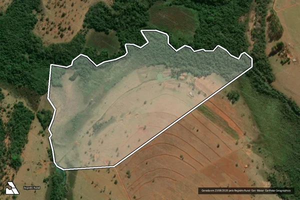 Imagem de satélite de PA PAULO FARIA - LOTE 35 em CAMPO FLORIDO - MG