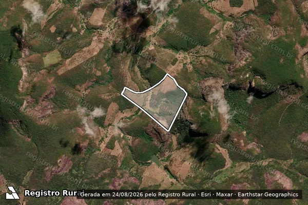 Imagem de satélite de GLEBA 2 DA FAZENDA GRAMA E FURADO em COMERCINHO - MG