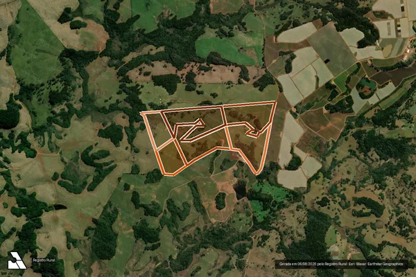 Imagem de satélite de Mat 28.758, 28.759,29.579; T43.838 em MONTE ALEGRE DOS CAMPOS - RS