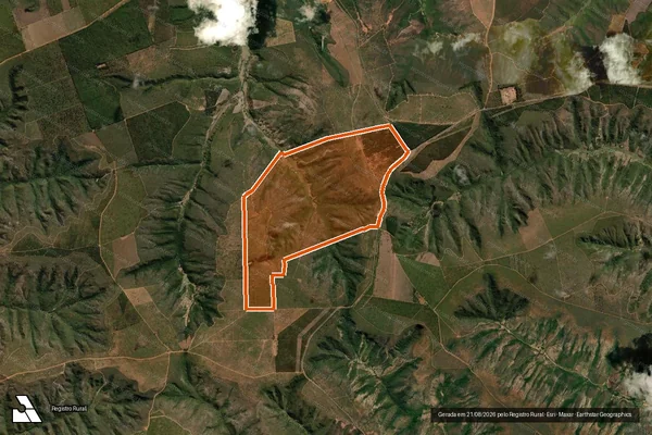 Imagem de satélite de FAZENDA GROTAS/DENOMINADO COQUEIRO em INDAIABIRA - MG