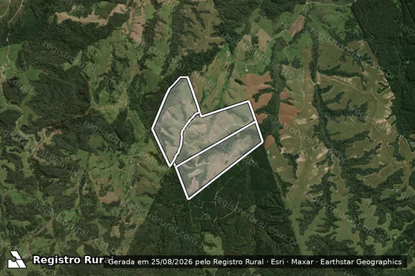 Imagem de satélite de FAZENDA B. VISTA 32982-25145-25230 em LAGES - SC