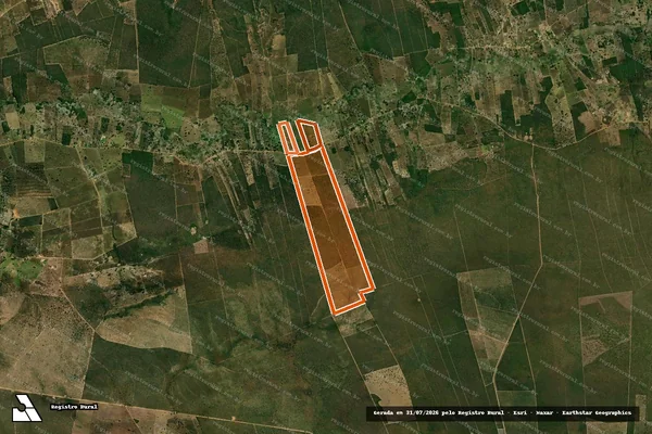 Imagem de satélite de FAZ DOIS CORACOES GLEBA I,II e III em BAIANÓPOLIS - BA