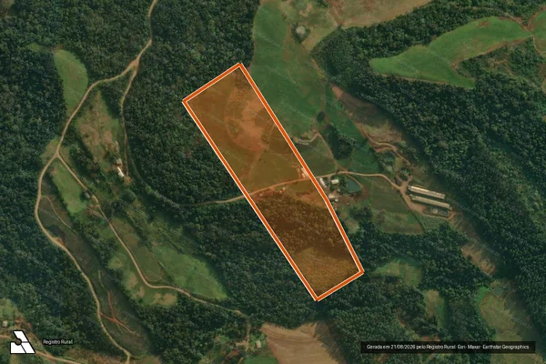 Imagem de satélite de LOTE RURAL Nº 17 MAT 20635 em SÃO JOÃO DO OESTE - SC