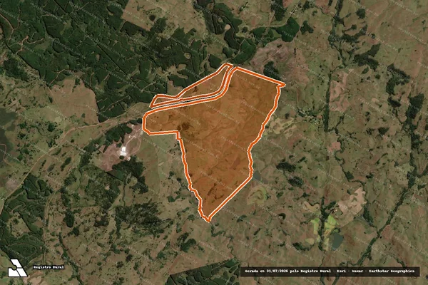Imagem de satélite de FAZENDA DUAS IRMAS em CAPÃO ALTO - SC