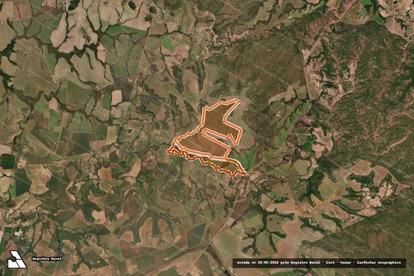Imagem de satélite de FAZENDA CHARRUA - GLEBA - A e B em ÁGUA BOA - MT