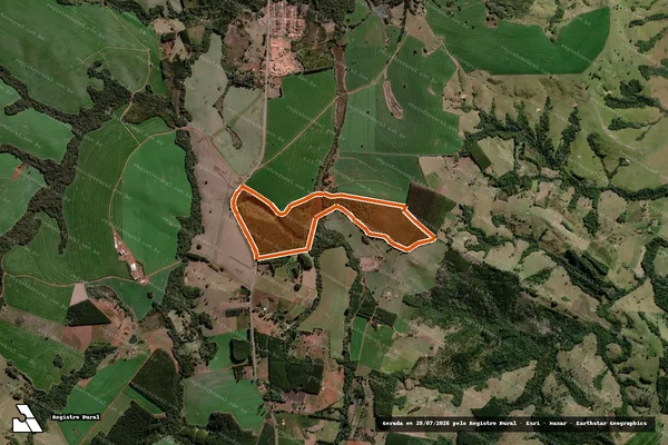 Imagem de satélite de Sitio Bela Vista em CURIÚVA - PR