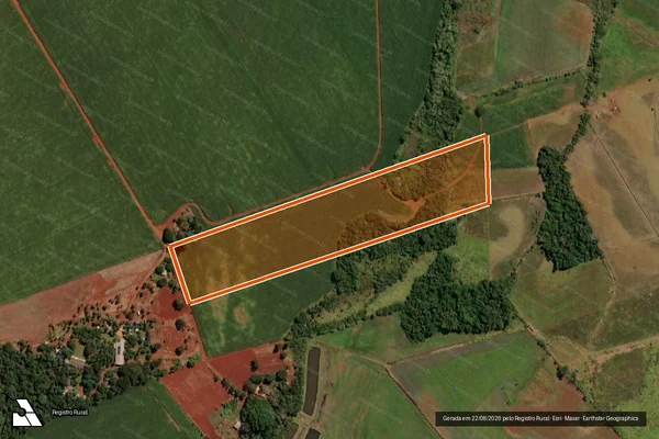 Imagem de satélite de QUINHAO 2 DOS SITIOS ALVORADA E SA em LAGUNA CARAPÃ - MS