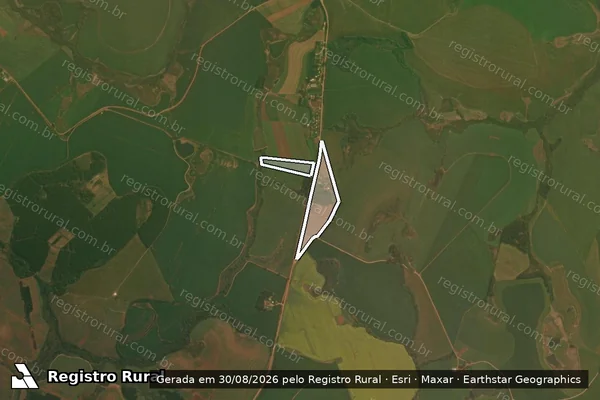 Imagem de satélite de IMOVEL RURAL MATR. 11.717 em SANTA BÁRBARA DO SUL - RS