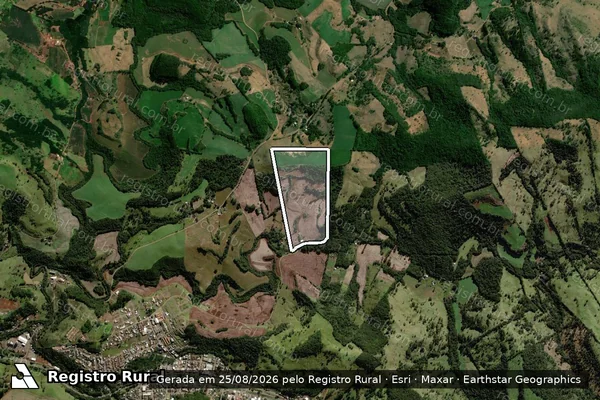 Imagem de satélite de SITIO SAO PEDRO, IMOVEL FAZ. XAGU em NOVA LARANJEIRAS - PR