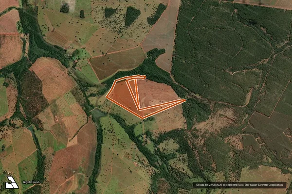 Imagem de satélite de FAZENDA TAMBORIL em PRATA - MG