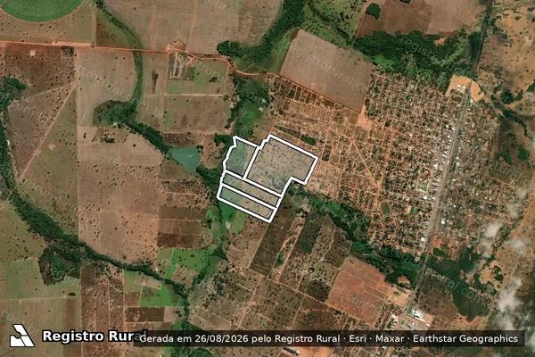 Imagem de satélite de Chác. Agrop. São João Glebas 2 e 3 em NOVA CRIXÁS - GO