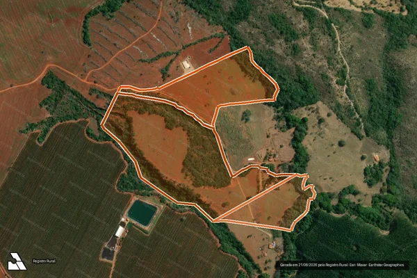 Imagem de satélite de FAZ C REDENT N.SRA AP. E MONTE ALV em ABADIA DOS DOURADOS - MG