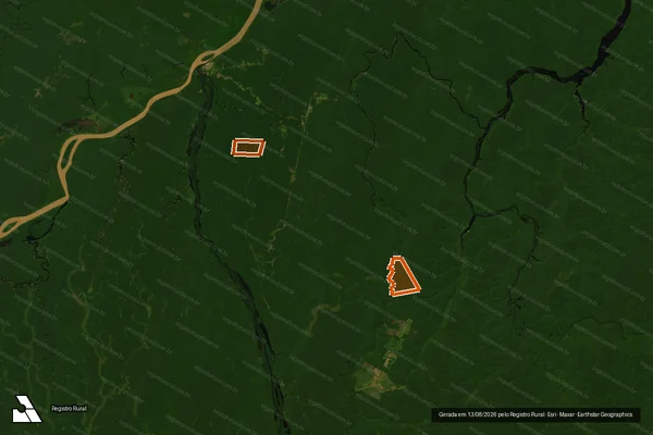 Imagem de satélite de FAZENDA DONA VITORIA em NOVO ARIPUANÃ - AM