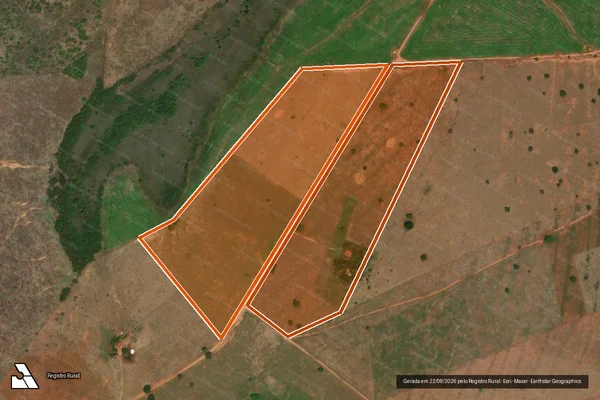 Imagem de satélite de ASS JAIR EZEQUIEL ROD.LOTE 5A E 5B em BOM JARDIM DE GOIÁS - GO