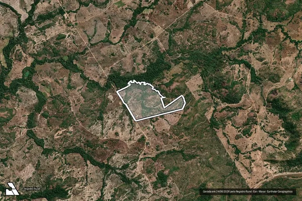 Imagem de satélite de PA ALIRIO CORREIA LOTE 36 em CRIXÁS - GO