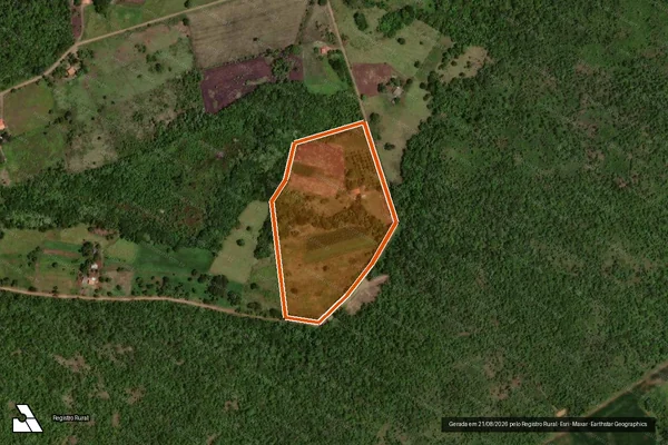 Imagem de satélite de LOTE 147 - FETAGRI em TERENOS - MS