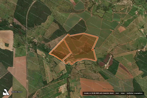 Imagem de satélite de FAZENDA CAPINAL em LAGOA DA PRATA - MG