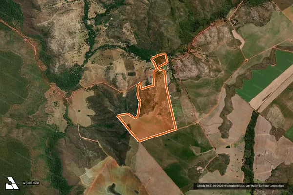 Imagem de satélite de FAZENDA BANDEIRA - PARTE em SÃO JOÃO D'ALIANÇA - GO