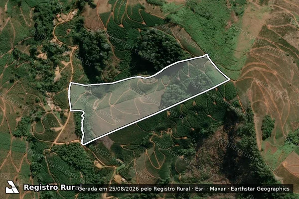 Imagem de satélite de Corrego Sao Felix em SANTA MARGARIDA - MG