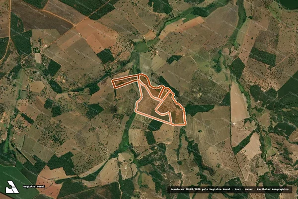 Imagem de satélite de Lagoa do Jose Luiz e Vereda em BOM DESPACHO - MG