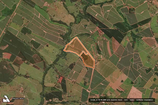 Imagem de satélite de SITIO TITO PENNA em POTIRENDABA - SP