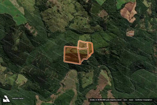 Imagem de satélite de FAZENDA SAO JOAO em PONTE SERRADA - SC
