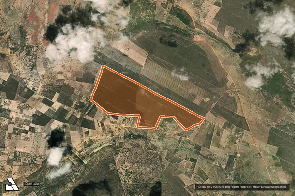 Imagem de satélite de FAZENDA SAPUCAIA em ÁGUA FRIA - BA