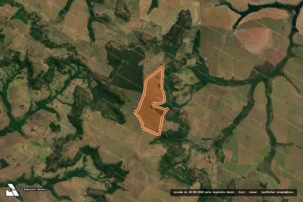 Imagem de satélite de FAZENDA SERRA BONITA em ITAJÁ - GO