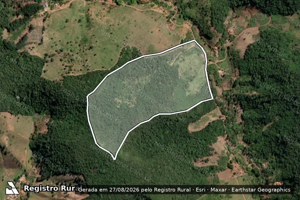 Imagem de satélite de SITIO SANTA MARIA - GLEBA A em LADAINHA - MG