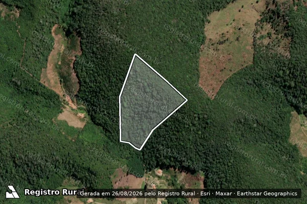Imagem de satélite de SITIO EMBAUBA em LADAINHA - MG