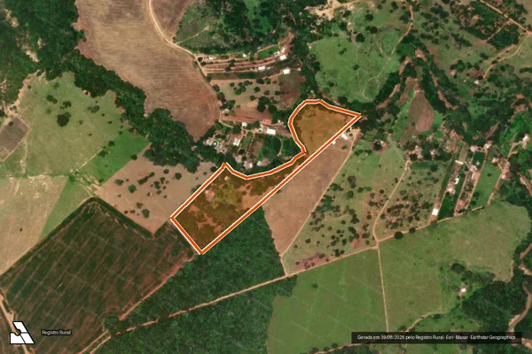 Imagem de satélite de FAZENDA BARRA DO CIGANO em ÁGUA FRIA DE GOIÁS - GO