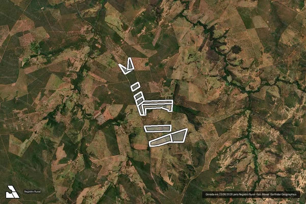 Imagem de satélite de FAZENDA BARROCA DAGUA em MIRABELA - MG