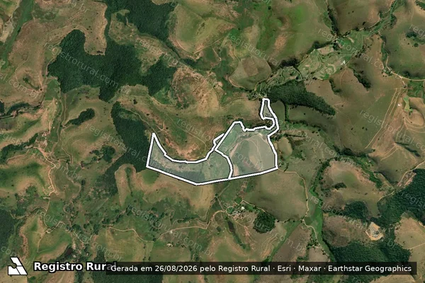 Imagem de satélite de SITIO SANTO ANTONIO - GLEBA 2 em PIRAPETINGA - MG