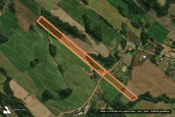 Imagem de satélite de P LOTE RURAL 166 MAT59929/59930 em GUARACIABA - SC